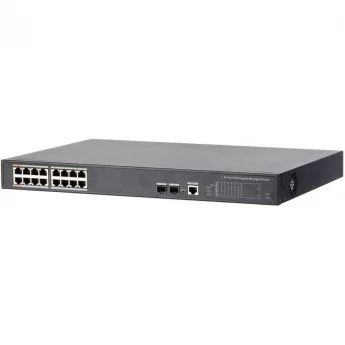 16-портовый гигабитный коммутатор с 16-РОЕ портами DAHUA DH-PFS4218-16GT-240